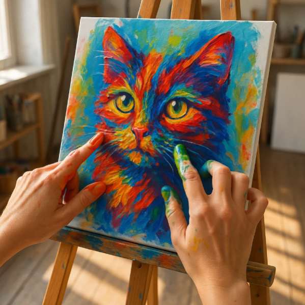Malen mit den Fingern Tiere