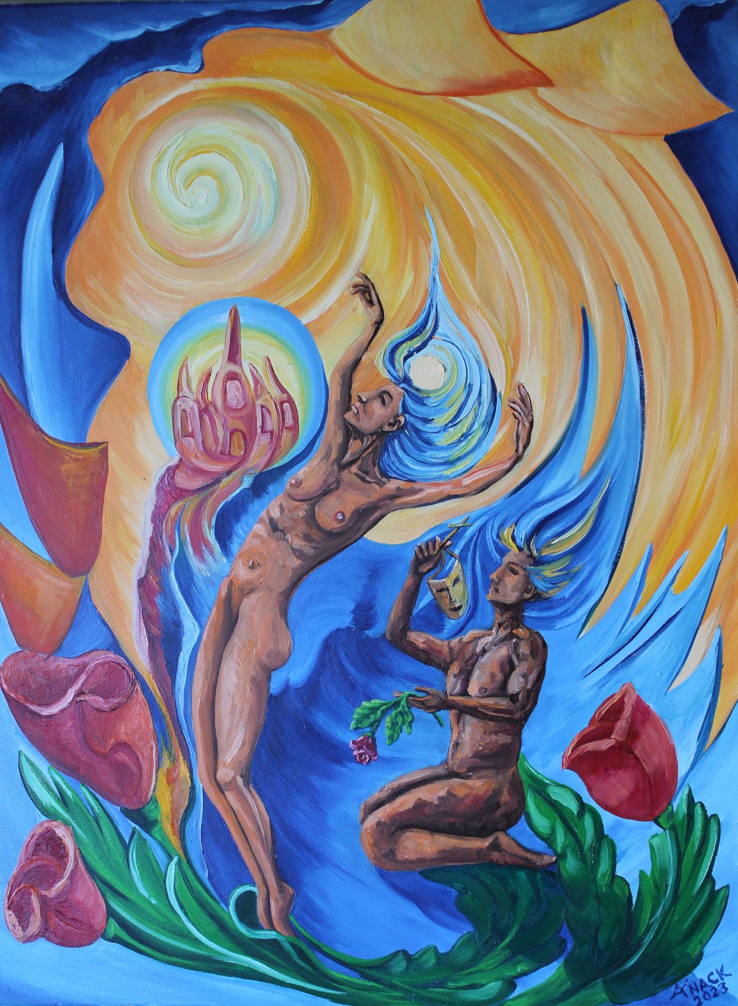 Kunstmalerei: Erhebung, Künstler: Andrej Knack Jahr: 2023