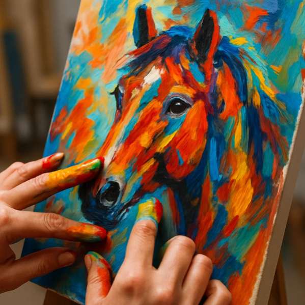 Malkurs Fingerpainting